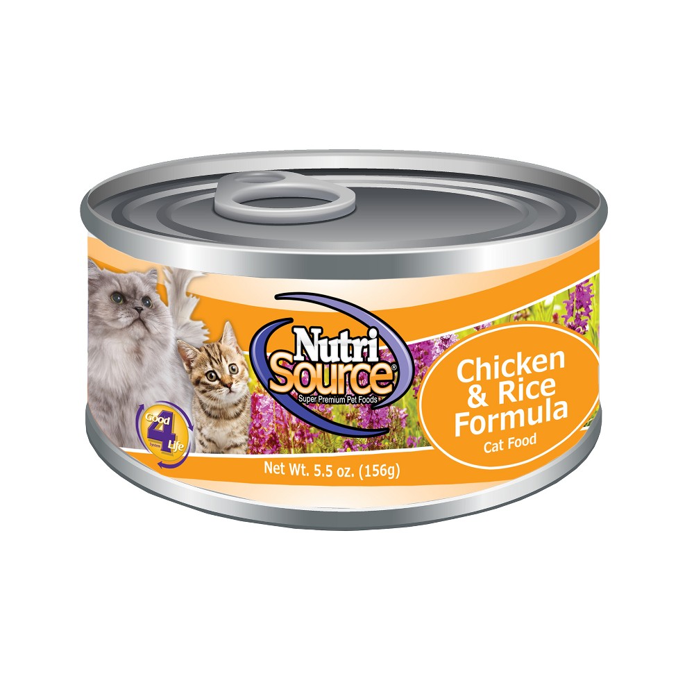 NutriSource Chicken & Rice Wet Cat Food, 5 oz.