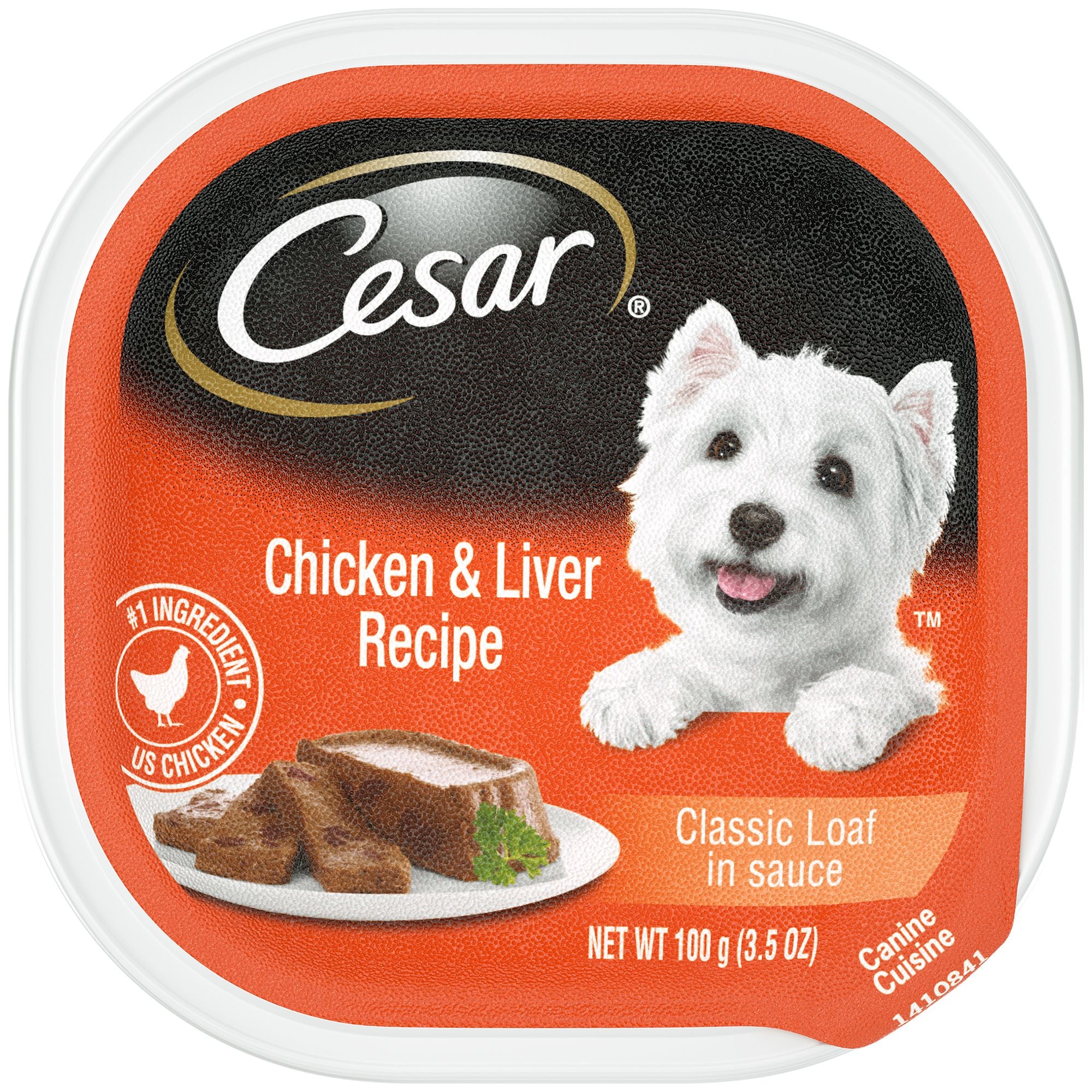Cesar Chicken And Liver Wet Dog Food, 3.5 oz Tray Can