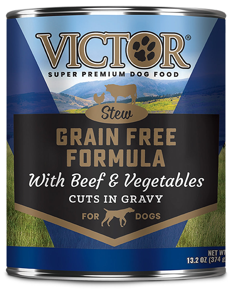 Victor Grain-Free Beef & Vegetables Stew Canned Dog Food, 13.2 oz.