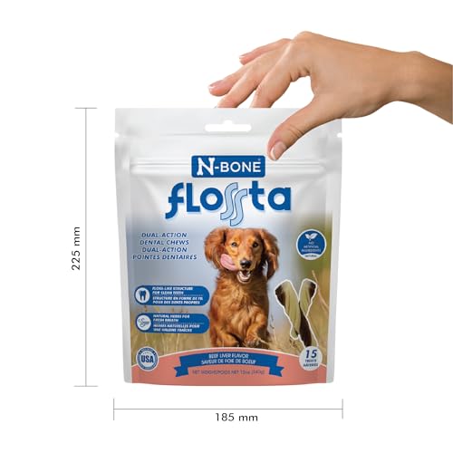 N-Bone Flossta Beef Liver Dental Dog Treats, 6.4 oz.