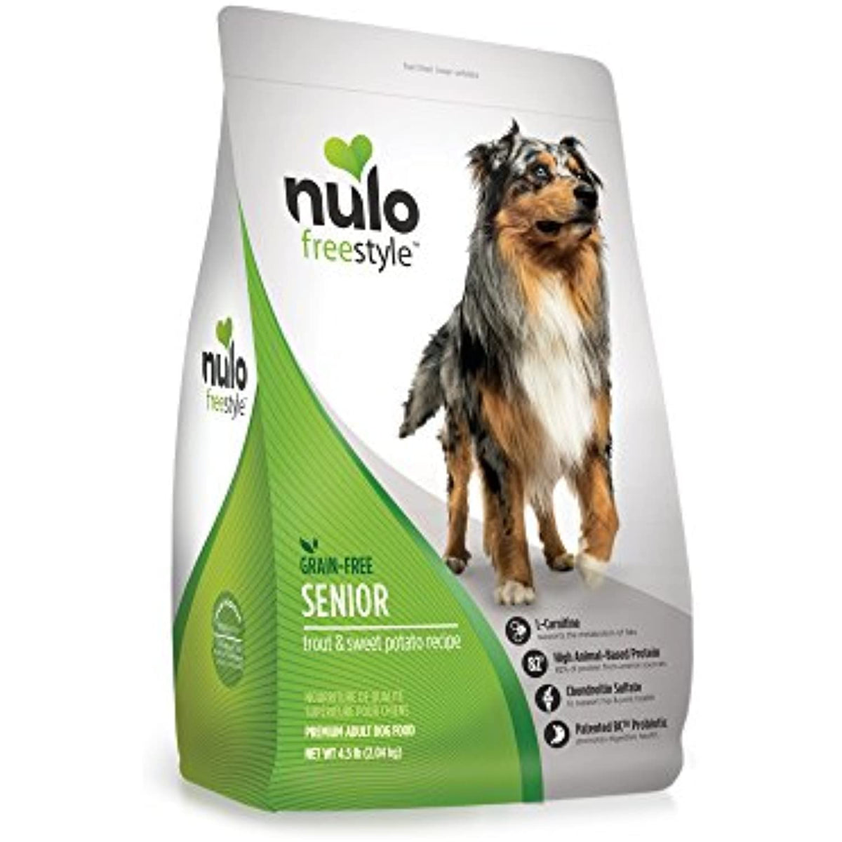Nulo FreeStyle Trout & Sweet Potato Grain-Free Senior Dry Dog Food, 4.5 lbs.