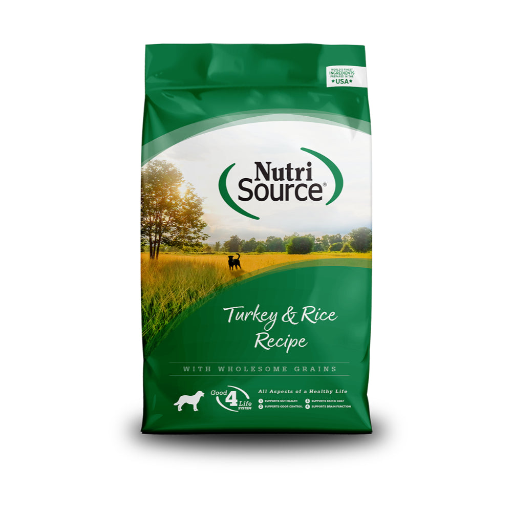 NutriSource Turkey & Rice All Stages Dry Dog Food, 26 lbs.