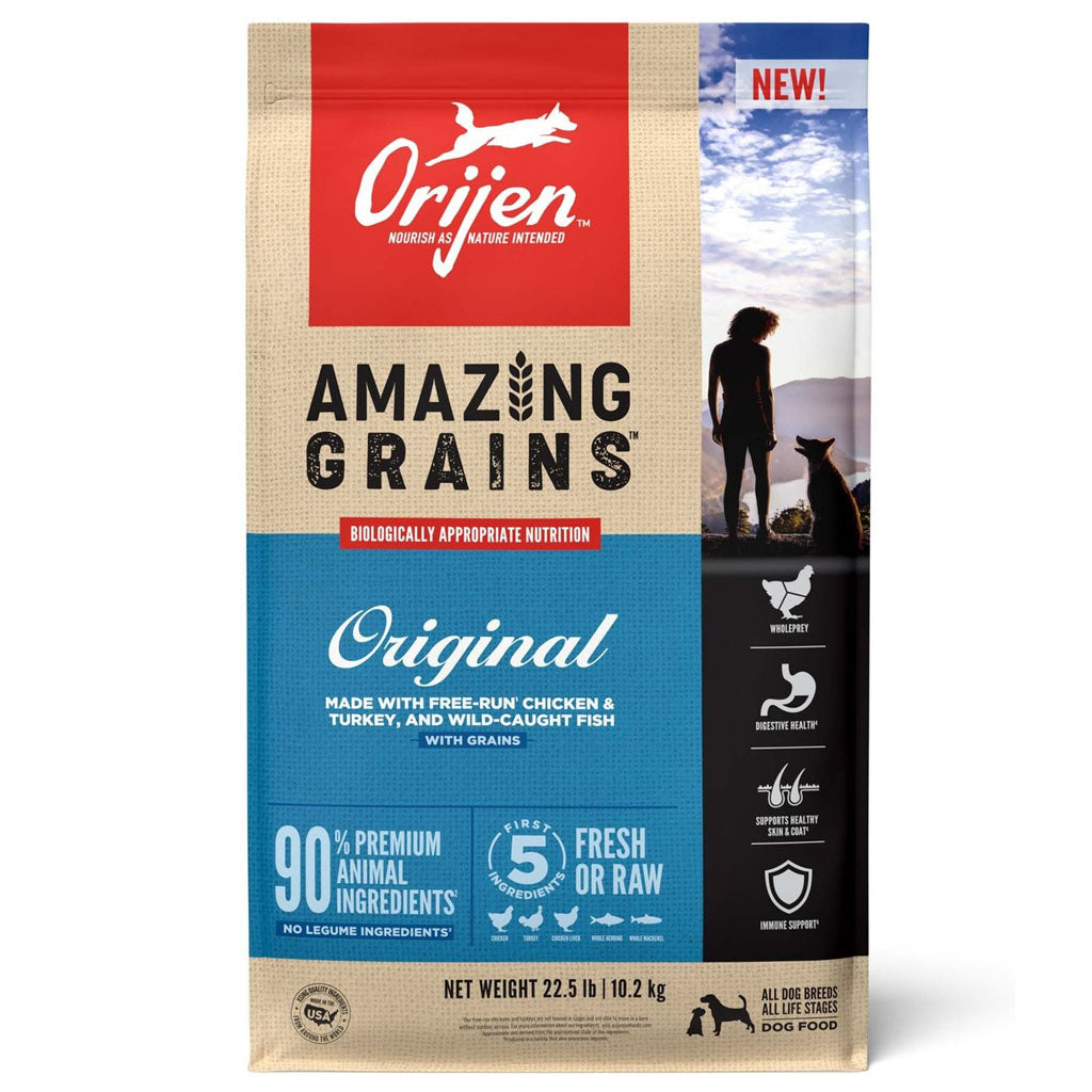 Orijen Amazing Grains Original Dry Dog Food, 4 lbs.