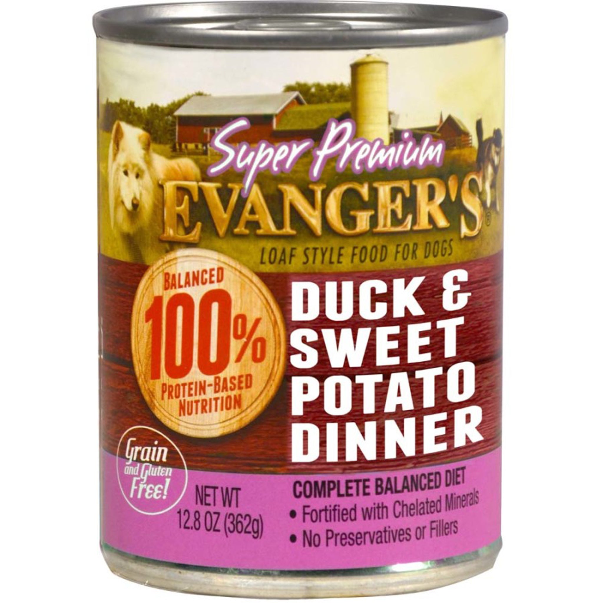 Evanger'S Duck & Sweet Potato Wet Dog Food 12.5 oz Can