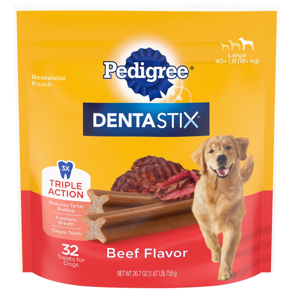 Pedigree DentaStix Bacon Flavor Large Dog Treats, 1.7 lbs.