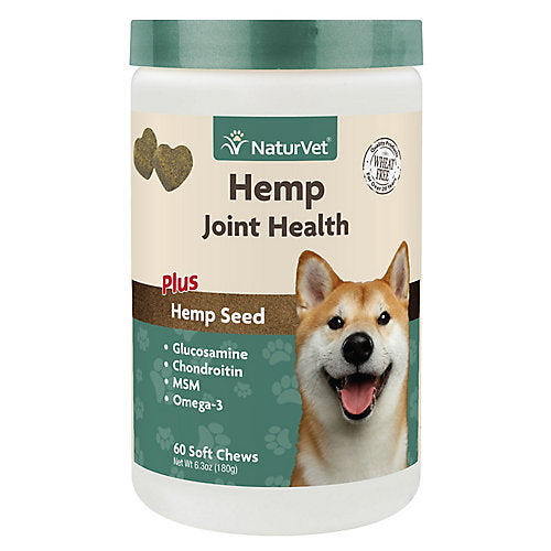 Naturvet Hemp Joint Care Supplements For Dogs, 60 Ct