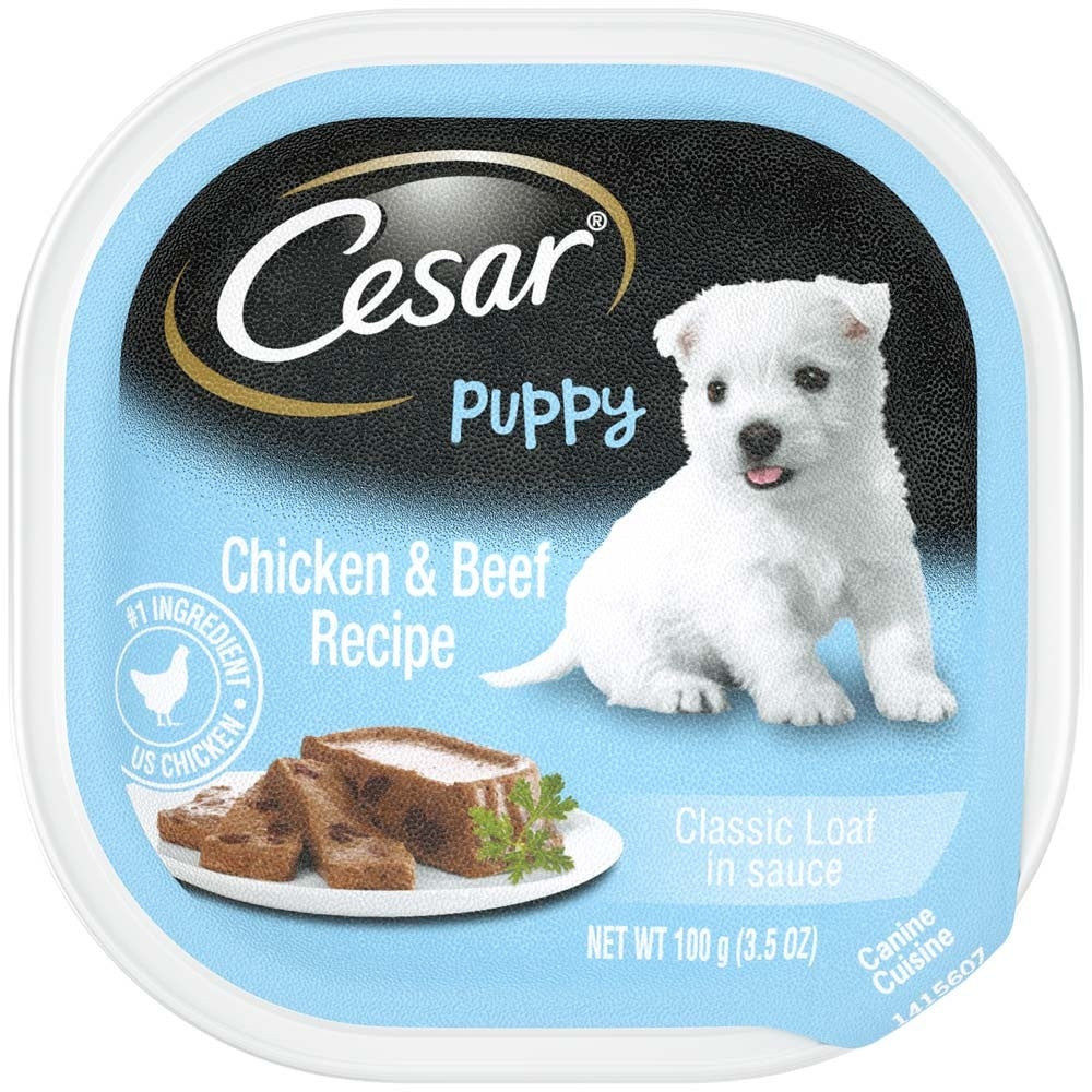 Cesar Puppy Wet Dog Food - Chicken & Beef Entrées , 3.5oz