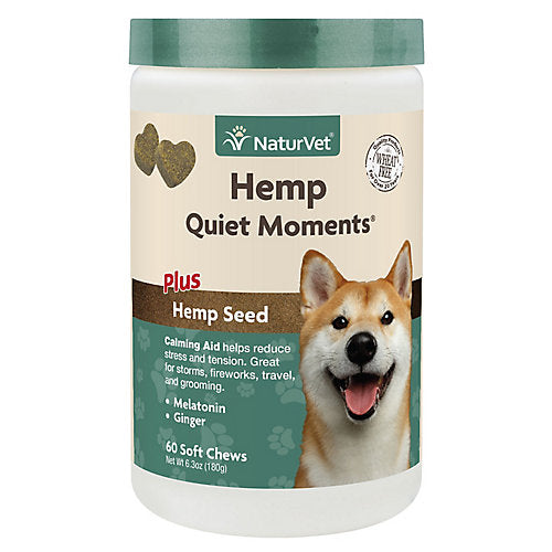 Naturvet Hemp Quiet Moments Soft Chews For Dogs, 180Ct