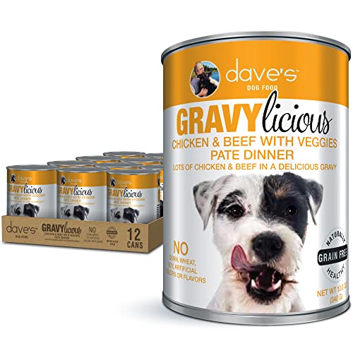Dave's Pet Food Gravylicious Chicken & Beef Wet Cat Food, 12 oz.