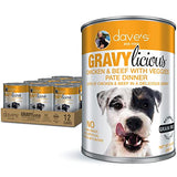 Dave's Pet Food Gravylicious Chicken & Beef Wet Cat Food, 12 oz.