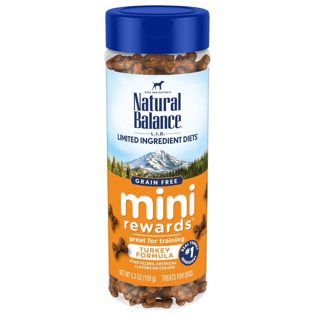 Natural Balance Limited Ingredient Mini-Rewards Turkey Grain-Free Dog Training Treats, 5.3 oz.