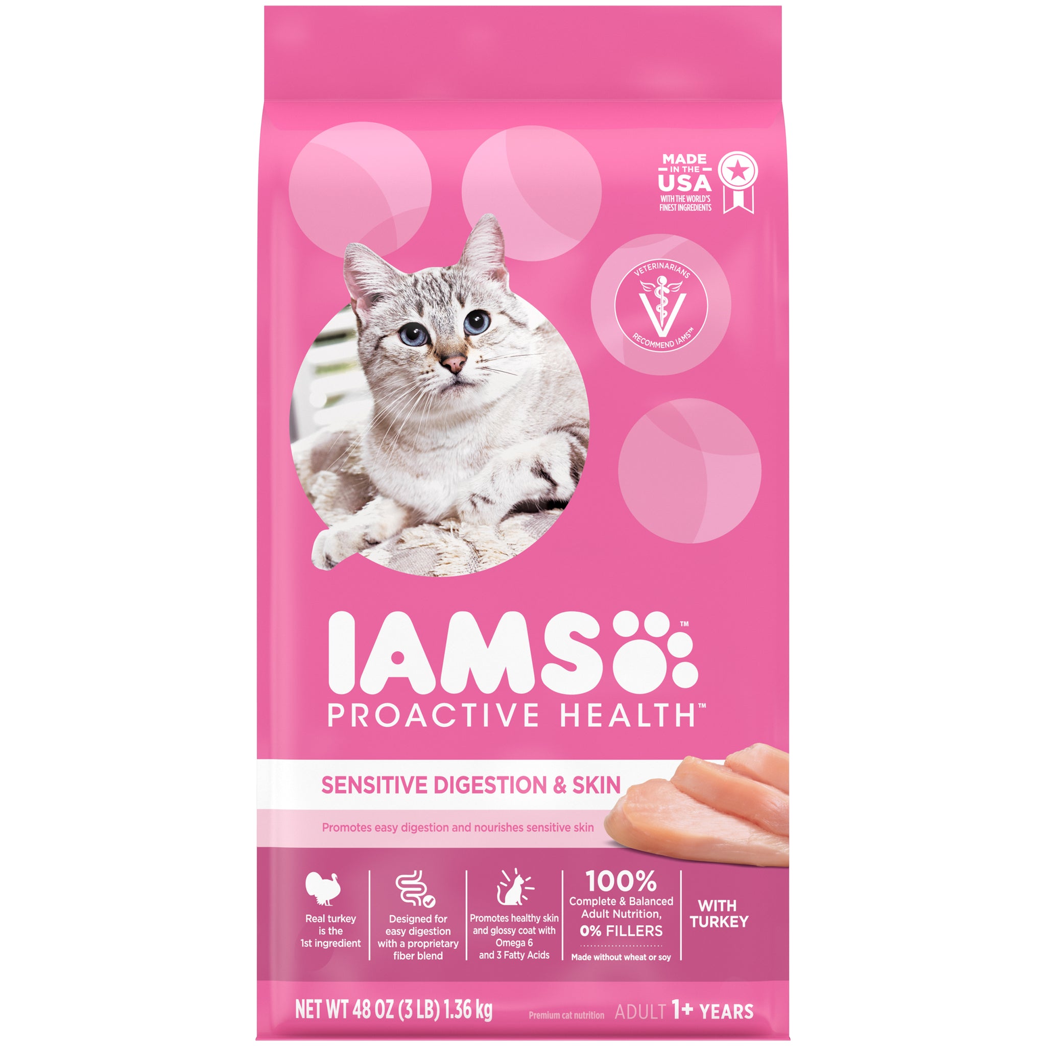 Iams Proactive Health Turkey Cat Food, 3 Lb Bag