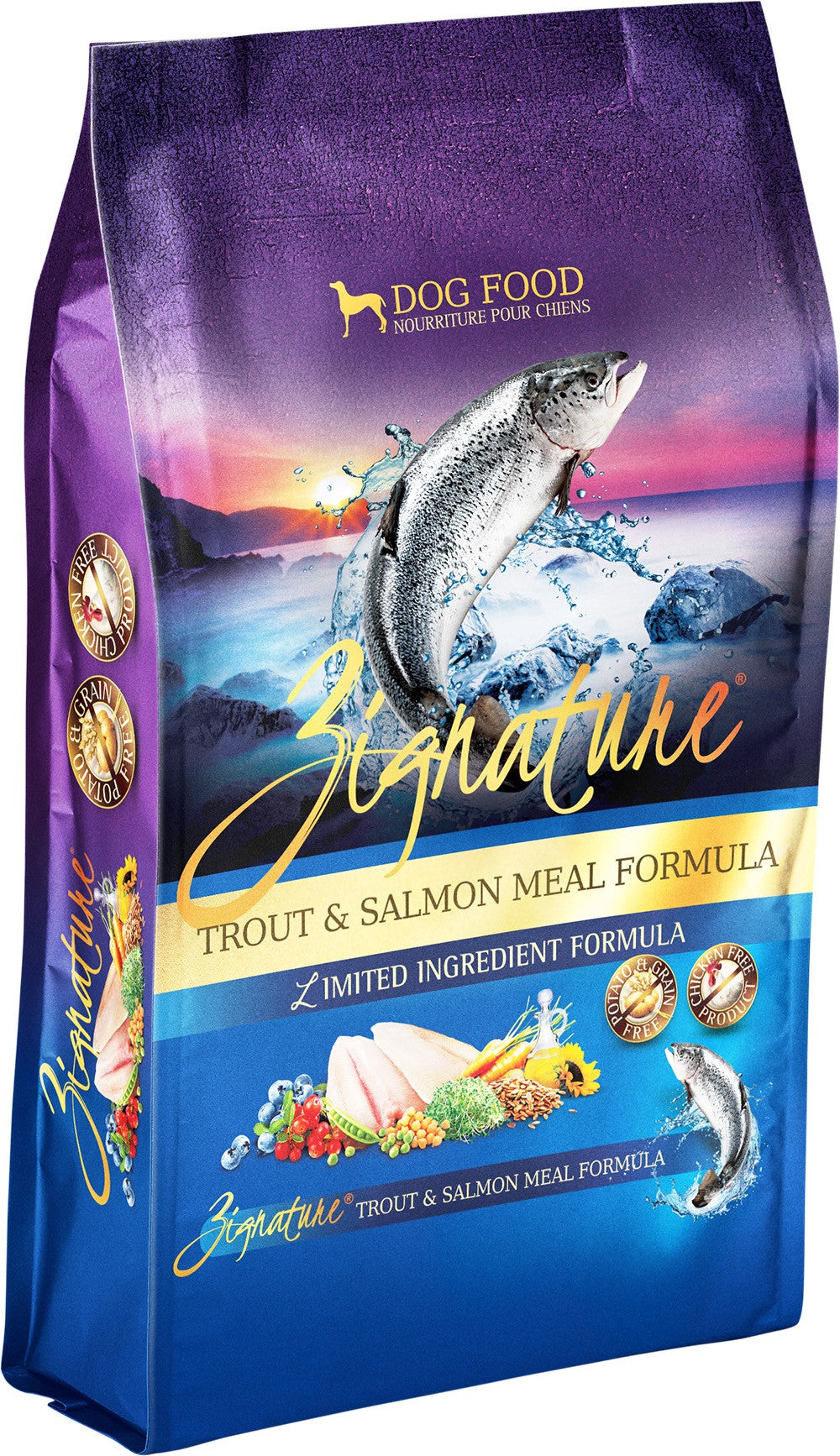Zignature Trout & Salmon Meal Grain-Free Dry Dog Food, 4 lbs.