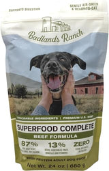Badlands Ranch Superfood Complete Beef Dog Food, 24 oz