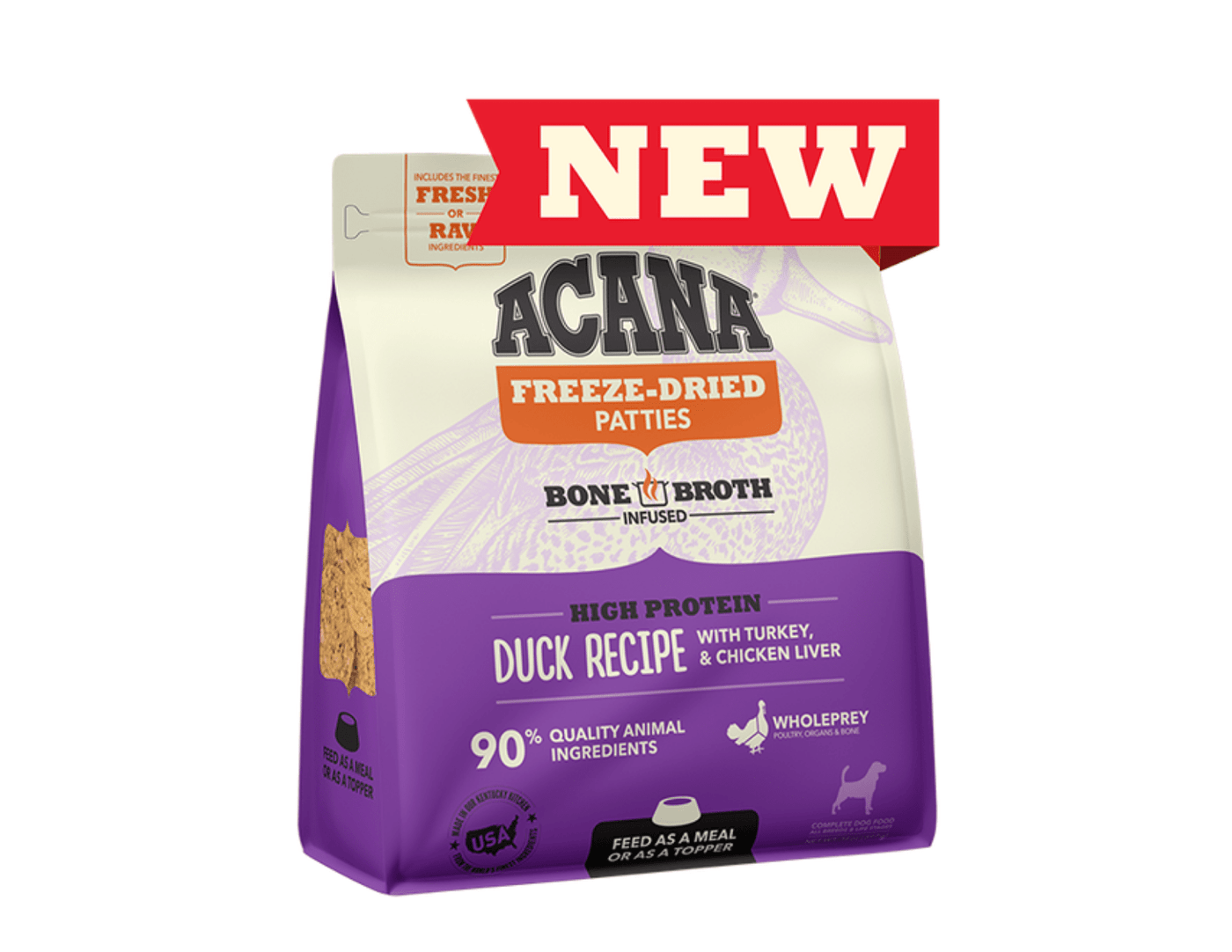 Acana Freeze Dried Duck Dog Food, 8 oz