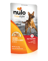 Nulo FreeStyle Chicken, Salmon & Carrot in Broth Dog Food Topper, 2.8 oz. (24 Pack)