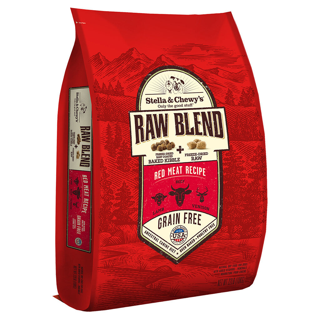 Stella & Chewy's Raw Blend Red Meat Recipe Kibble Dry Dog Food, 22 lbs.