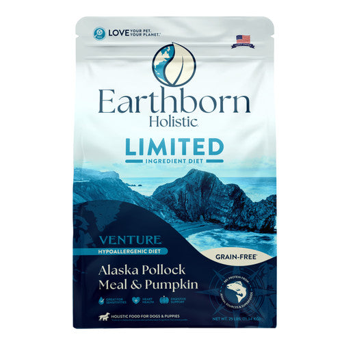 Venture Earthborn Holistic Dog Food Pollock & Pumpkin 25 Lb