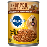 Pedigree Meaty Dinner Beef, Bacon & Cheese Wet Dog Food, 13.2 oz.