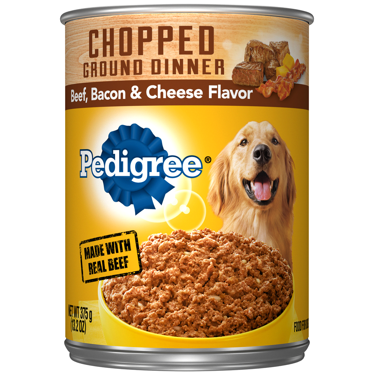 Pedigree Meaty Dinner Beef, Bacon & Cheese Wet Dog Food, 13.2 oz.