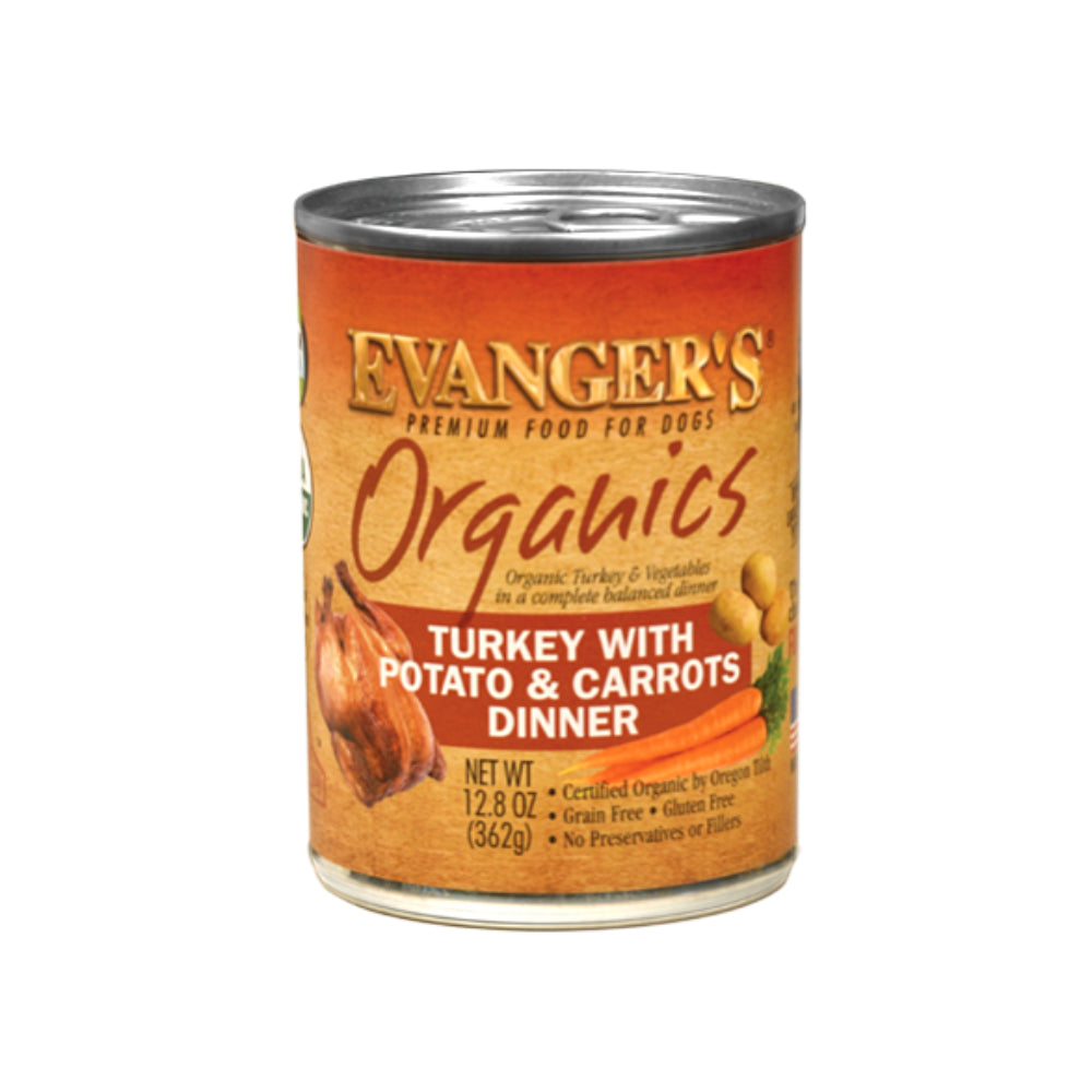 Evanger'S Organic Turkey, Potato & Carrots Dog Food 12.5 oz