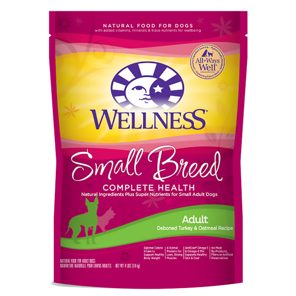 Wellness Small Breed Turkey & Oatmeal Dry Dog Food, 4 lbs.