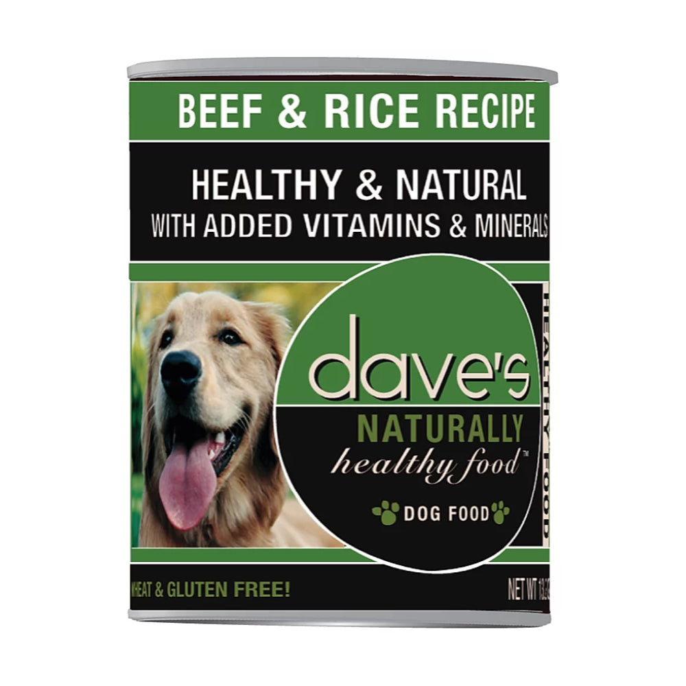 Dave's Pet Food Naturally Healthy Beef & Rice Dog Food, 13 oz.