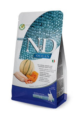 Farmina N&D Ocean Cod, Shrimp, Pumpkin & Melon Dry Kitten Food, 3.3 lbs.