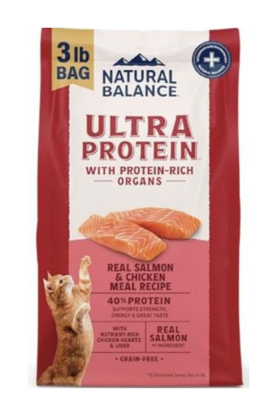 Natural Balance Ultra Protein Salmon & Chicken Meal Dry Cat Food, 3 lbs.