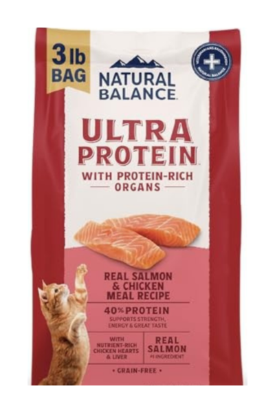 Natural Balance Ultra Protein Salmon & Chicken Meal Dry Cat Food, 3 lbs.