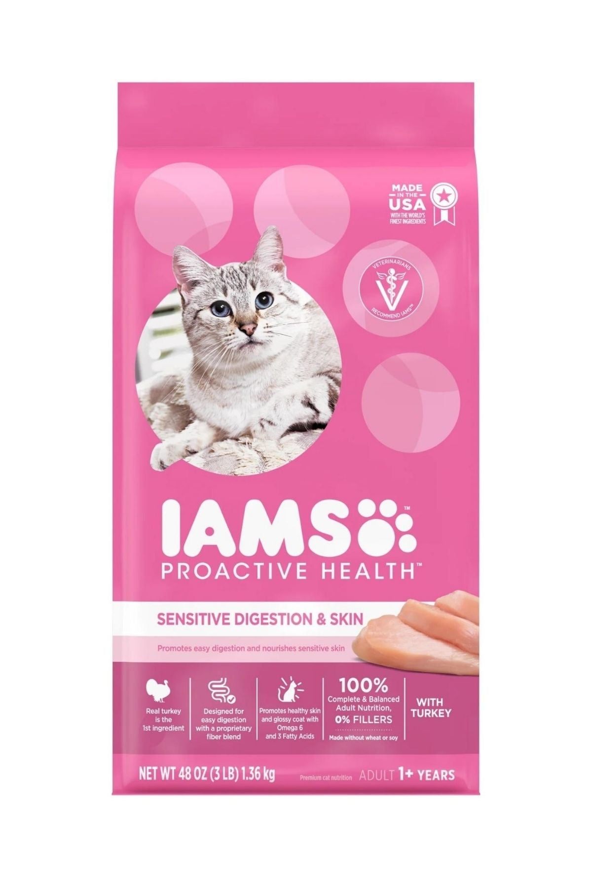 Iams Proactive Health Turkey Cat Food, 3 Lb Bag