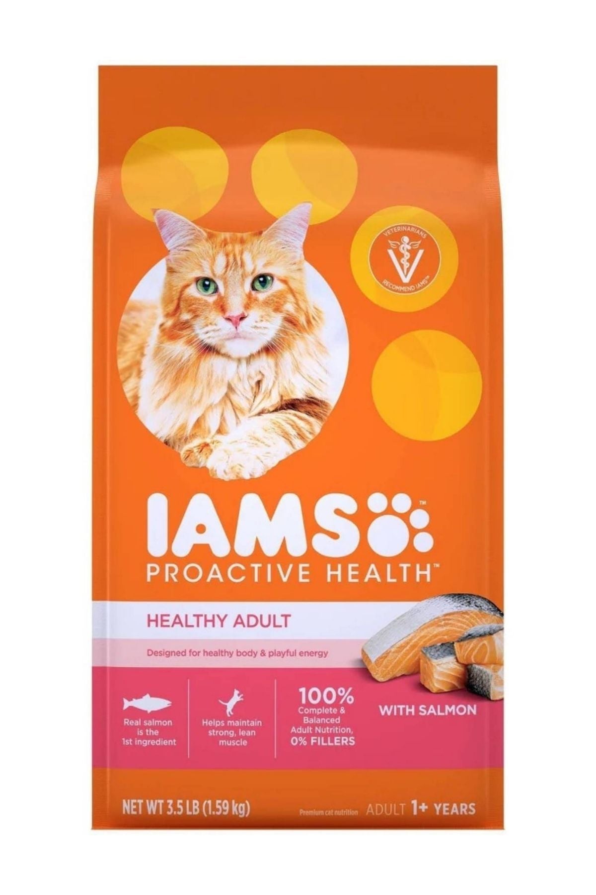Iams Proactive Health Salmon Cat Food, 3.5 Lb Bag