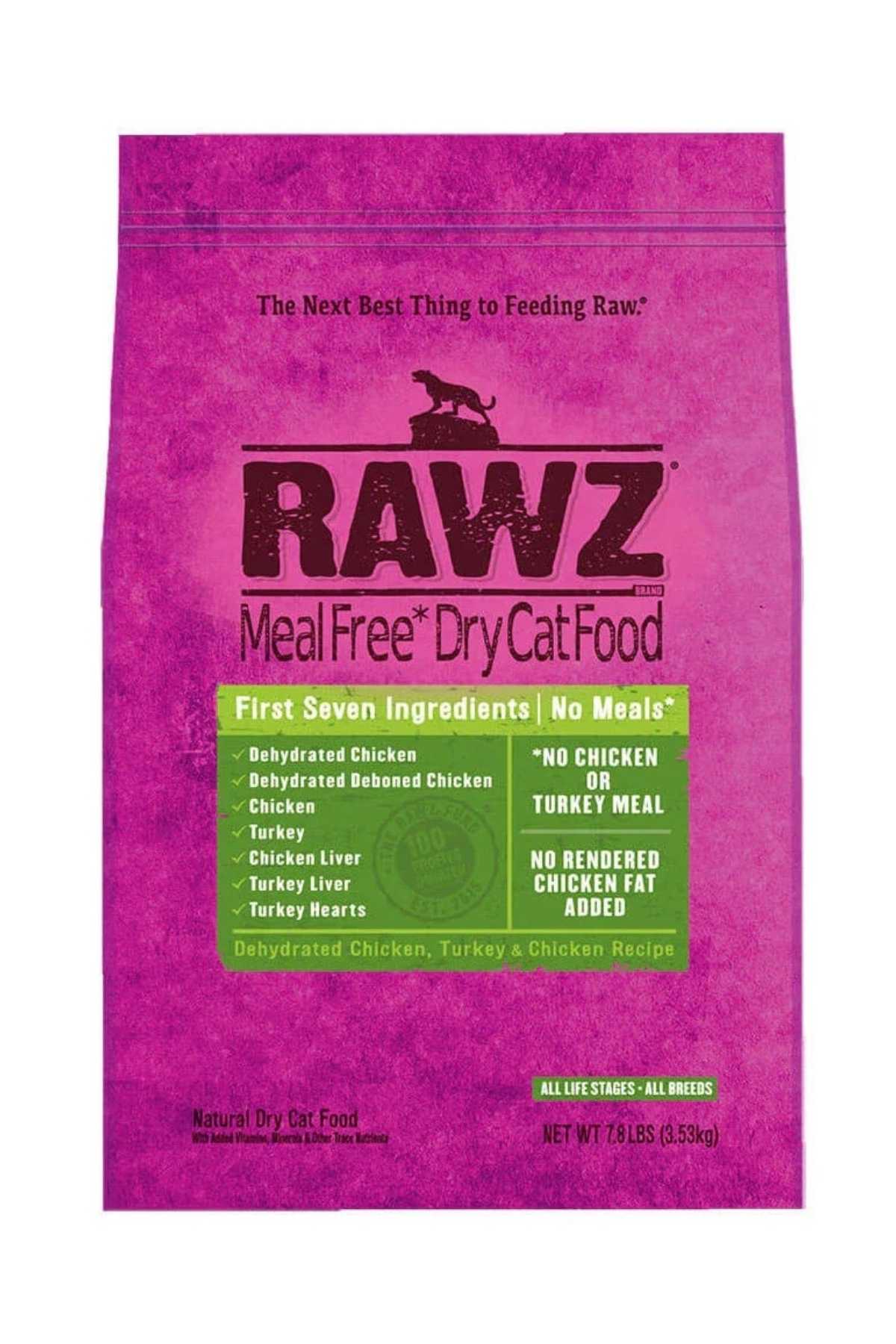 Rawz Meal-Free Chicken & Turkey Natural Dry Cat Food, 7.8 lbs.