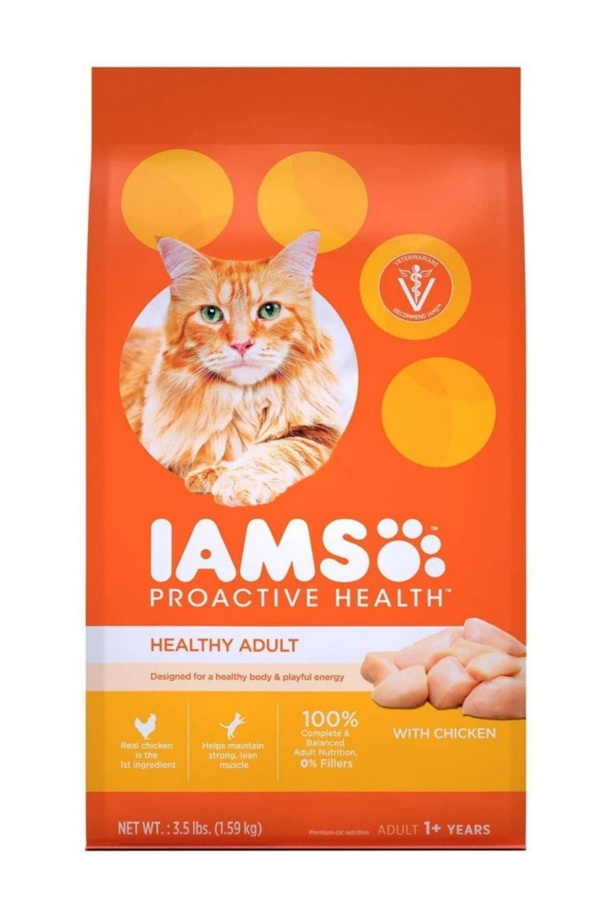 Iams ProActive Health Chicken Dry Cat Food, 3.5 lbs.