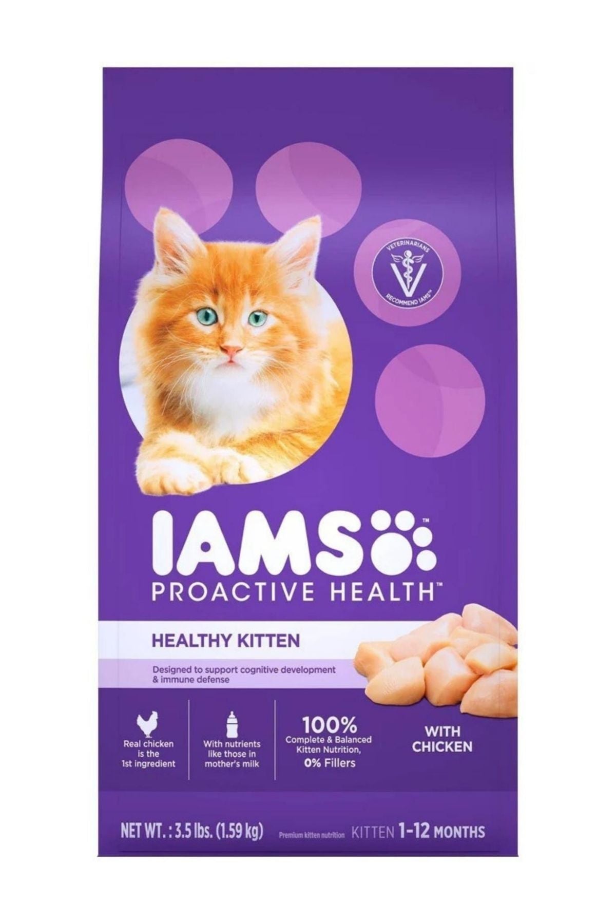 Iams Prohealth Kitten Food, Bag 3.5 Lb