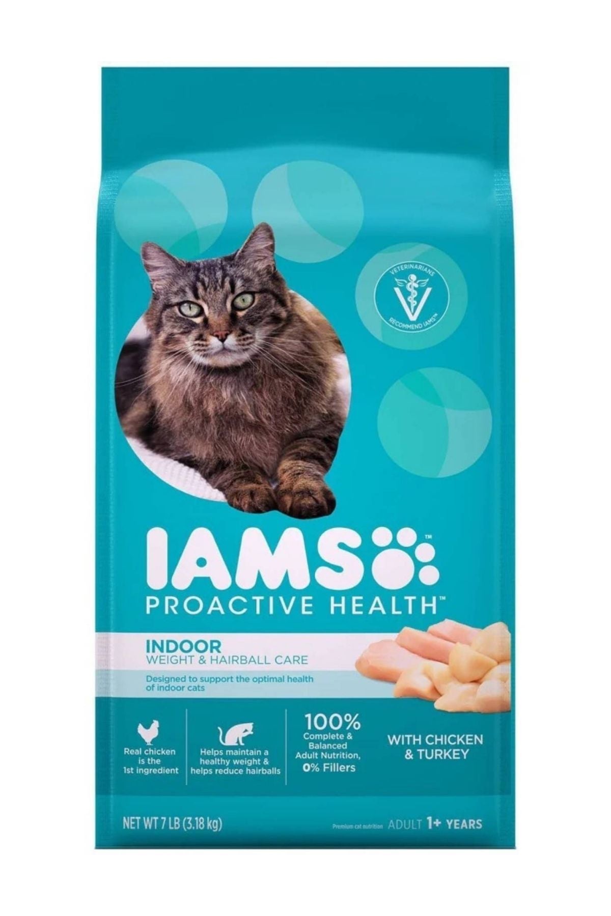 Iams ProActive Health Indoor Weight & Hairball Care — Chicken & Turkey, 7 lbs