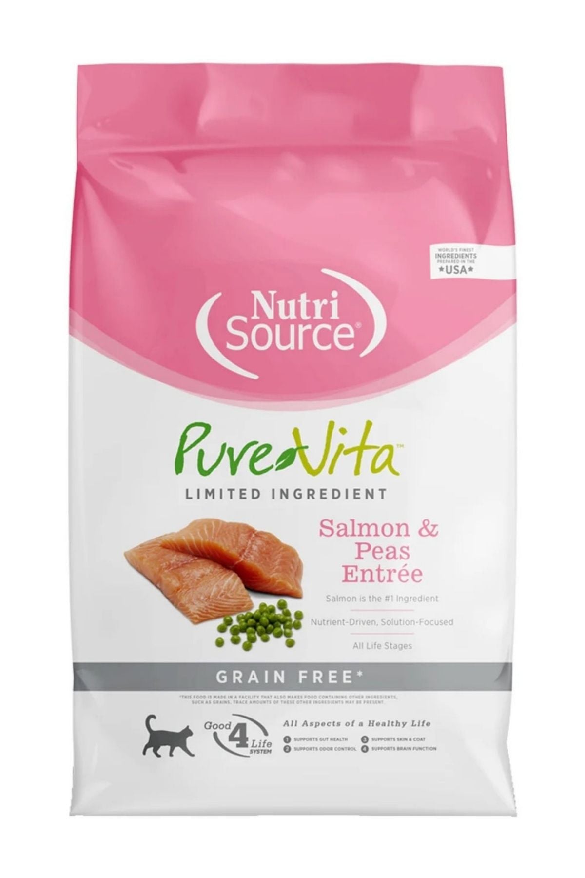PureVita Salmon & Peas Grain-Free Dry Cat Food, 4 lbs.