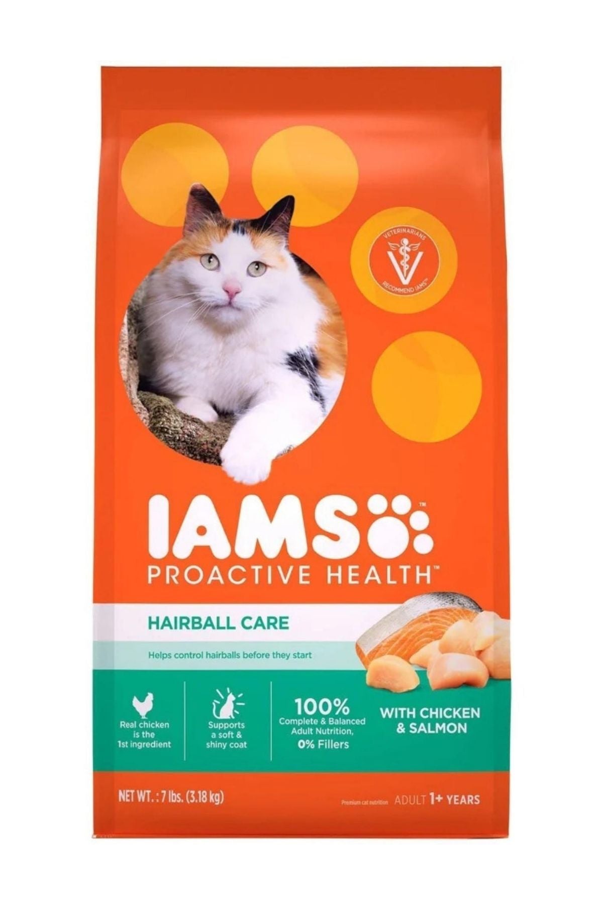 Iams Proactive Health Chicken & Salmon Cat Food, 7 Lb Bag