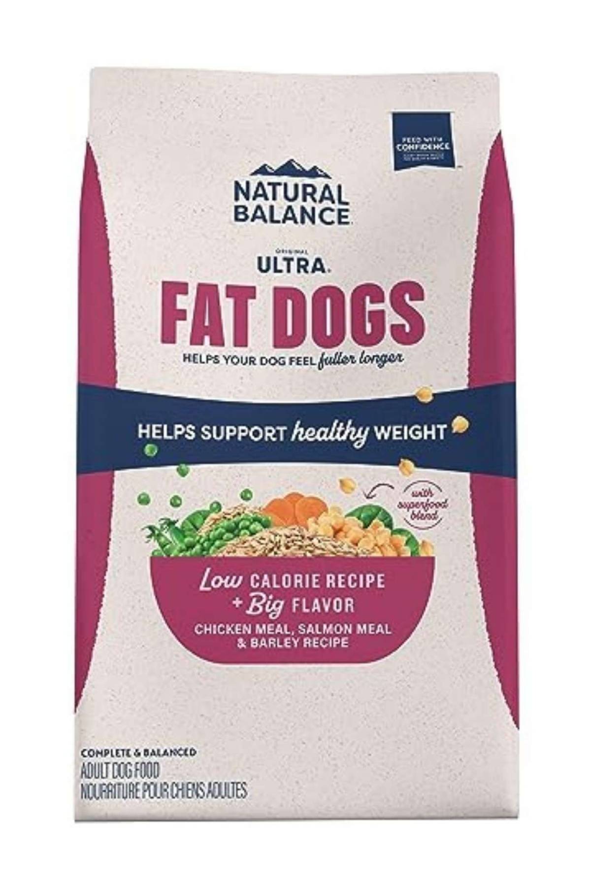 Natural Balance Fat Dogs Low Calorie Dry Dog Food, 4 lbs.