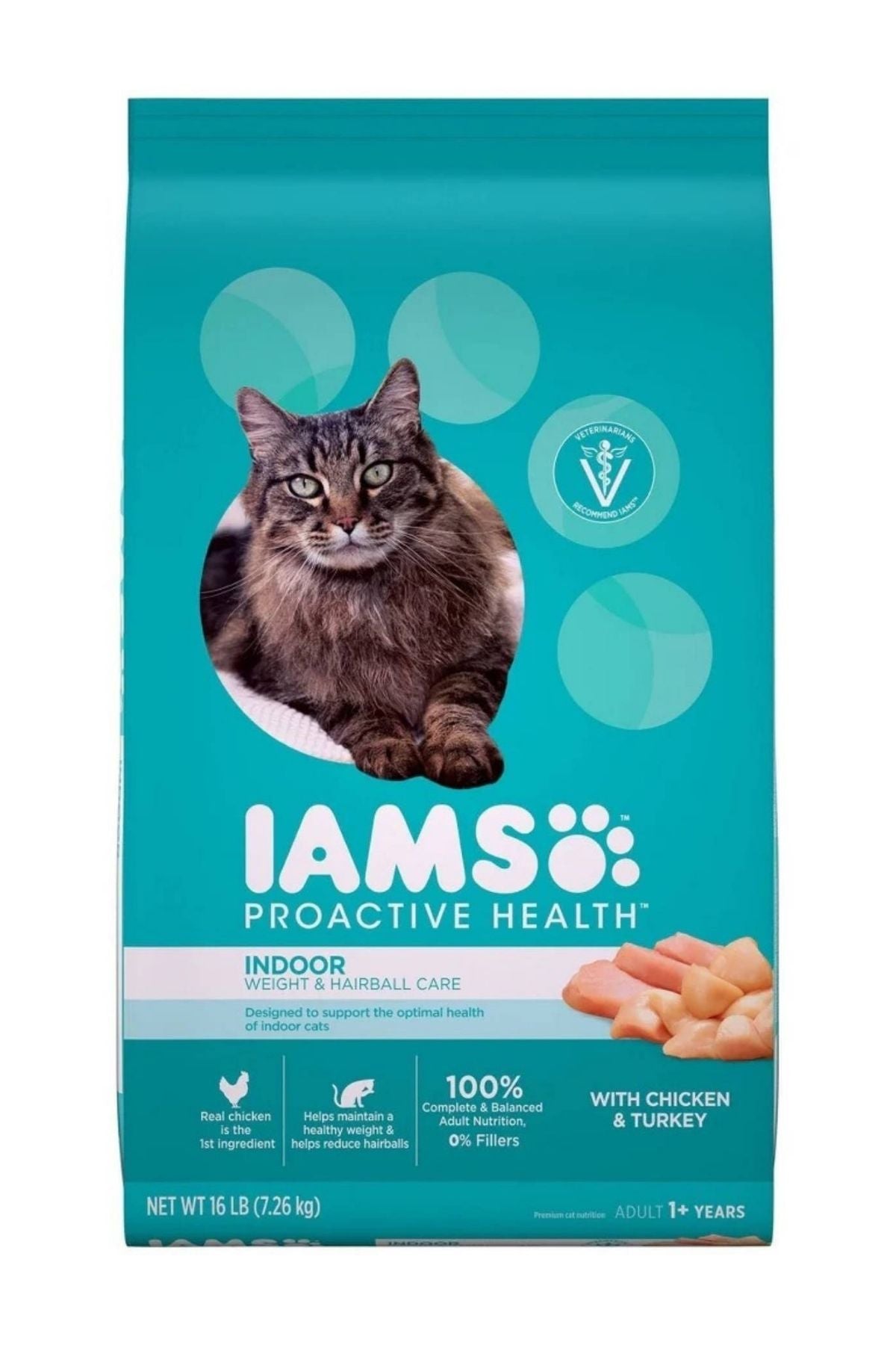Iams ProActive Health Indoor Weight & Hairball Care — Chicken & Turkey, 16 lbs
