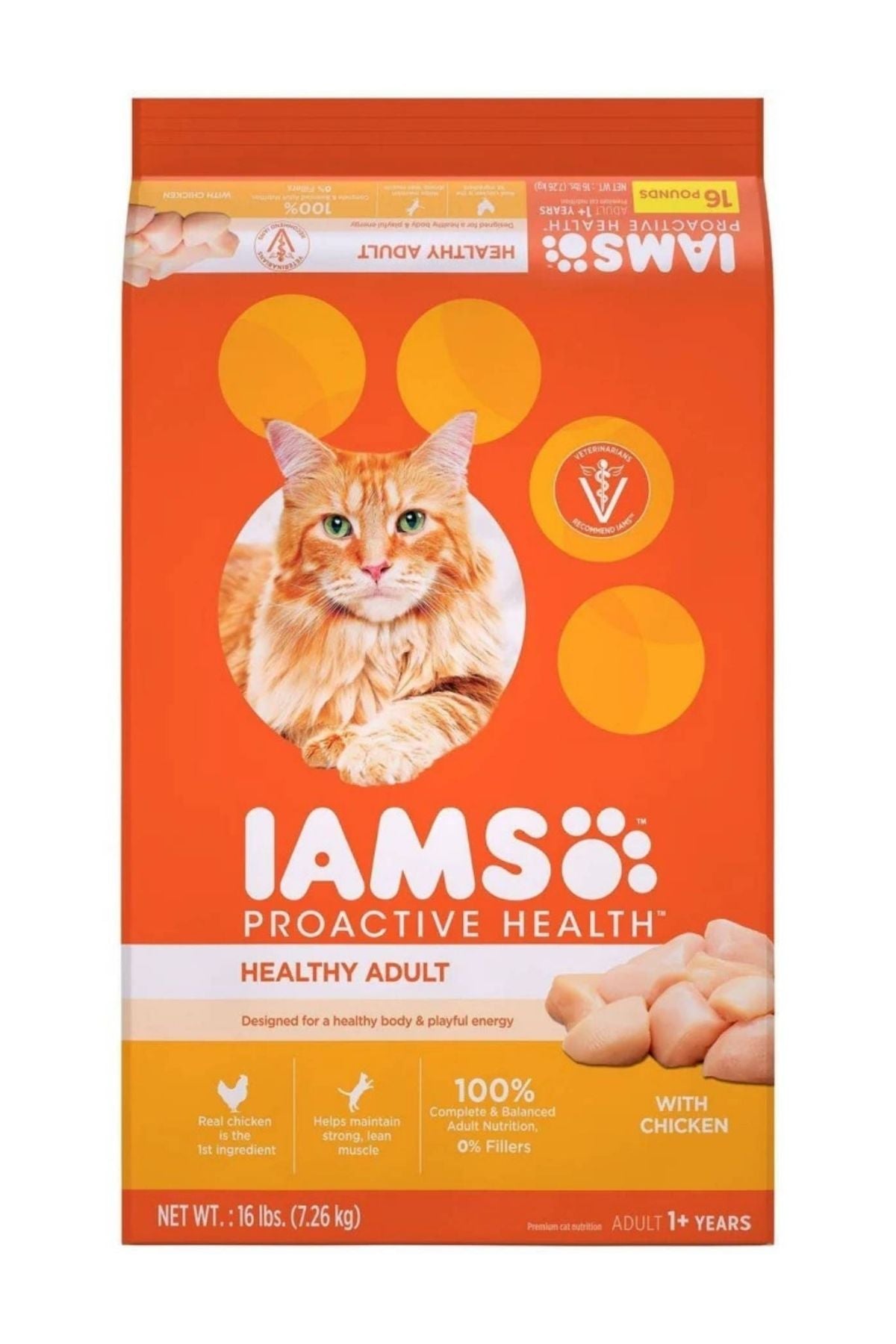 Iams Proactive Health Dry Cat Food, Chicken, 16 Lb Bag