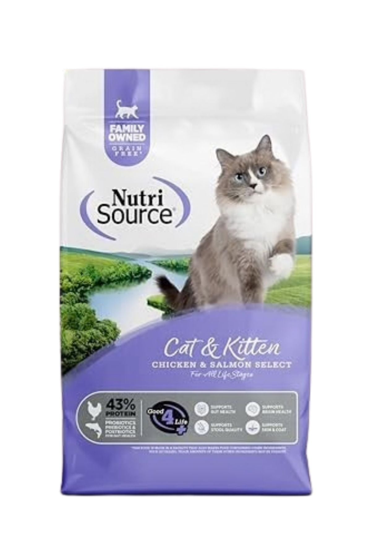 NutriSource Chicken & Salmon Grain-Free Dry Cat Food, 12 lbs.