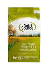 NutriSource Senior & Weight Management Chicken Meal & Peas Recipe Dry Cat Food, 12 lbs.