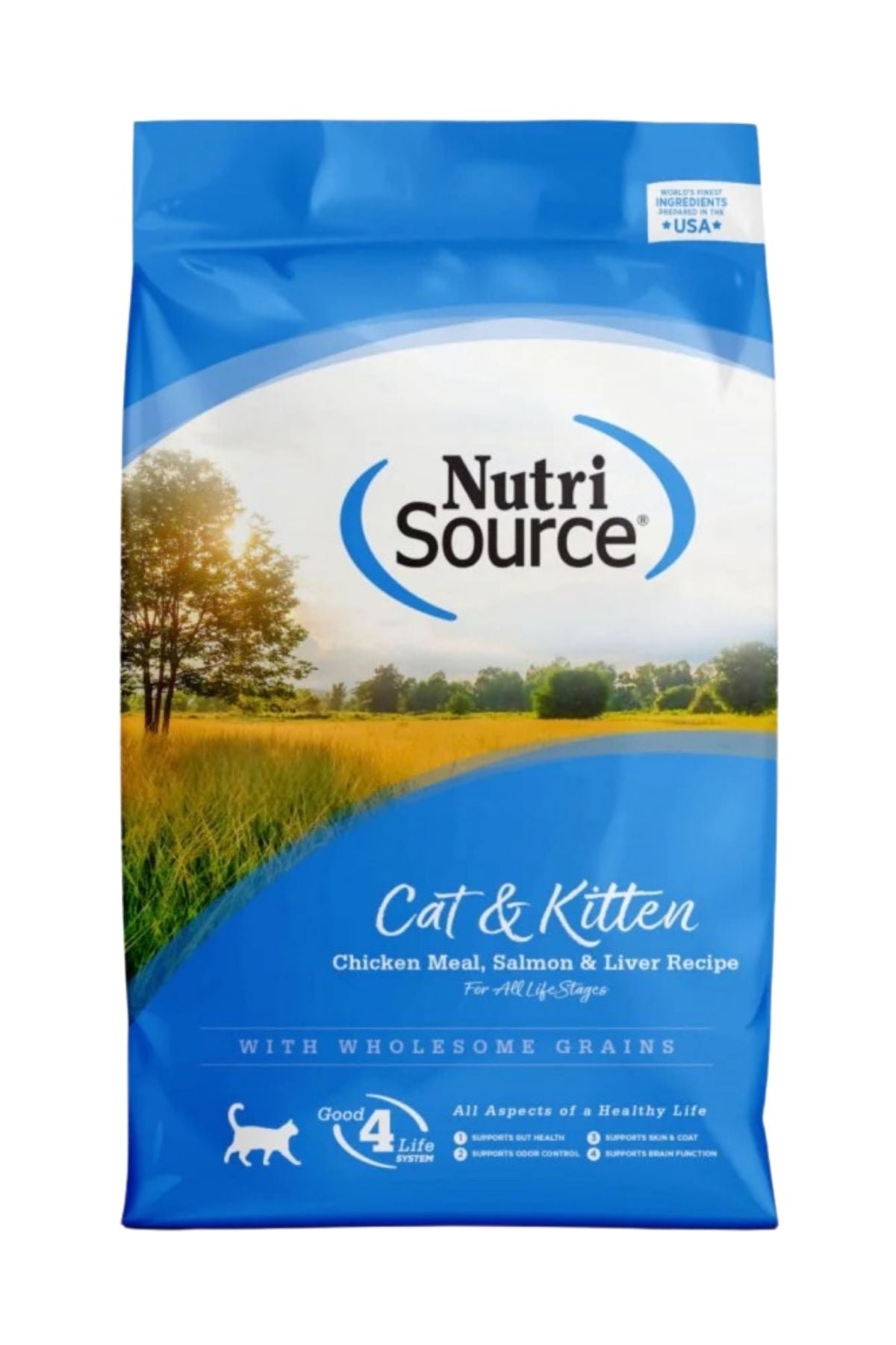 NutriSource Cat & Kitten Chicken Meal, Salmon & Liver Recipe Dry Cat Food — 12 lbs