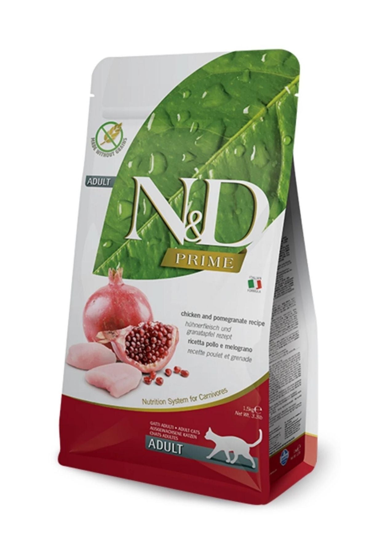 Farmina N&D Prime Chicken & Pomegranate Dry Cat Food, 11 lbs.