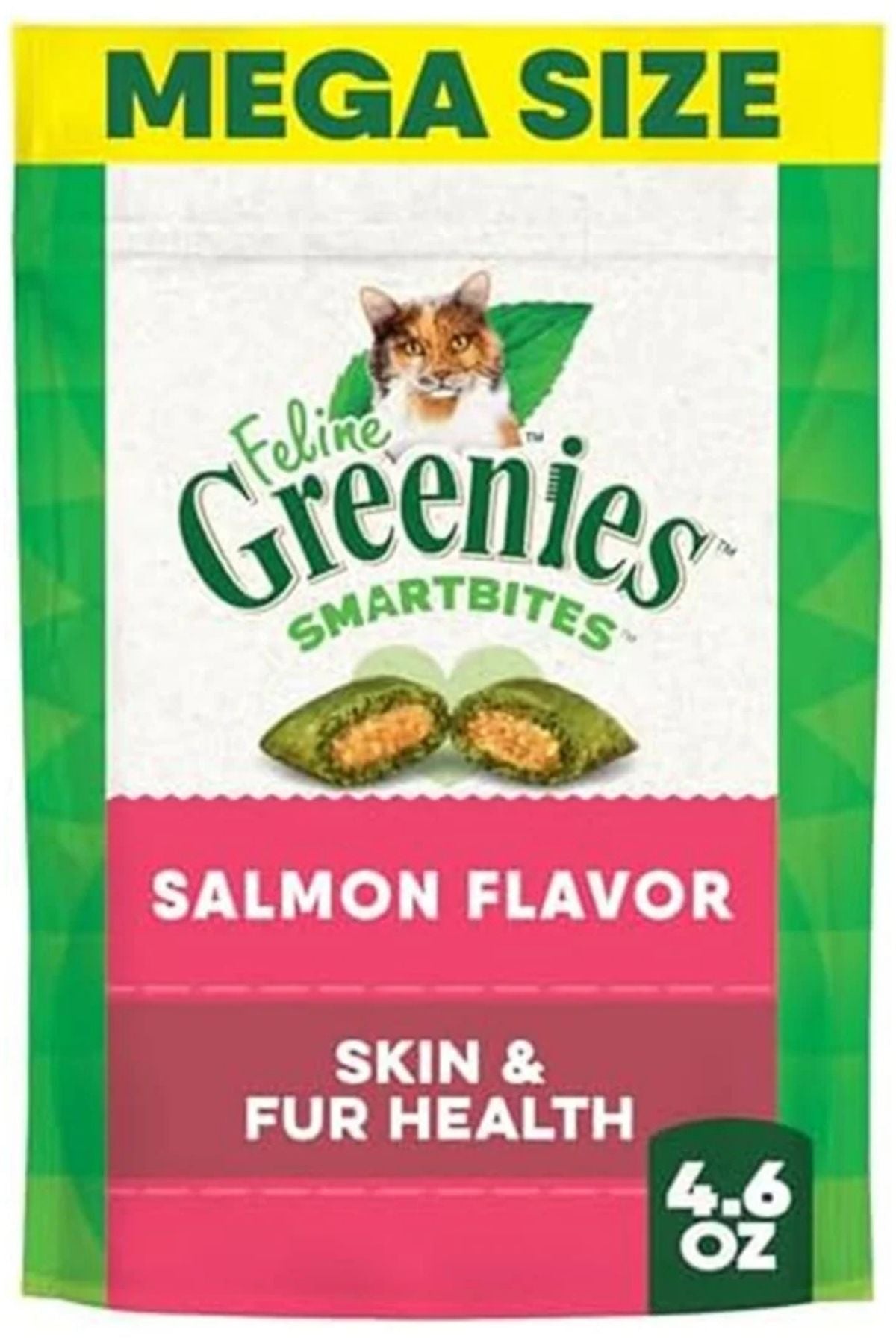 Greenies SmartBites Skin & Fur Health Salmon Flavor Cat Treats, 2.1 oz.