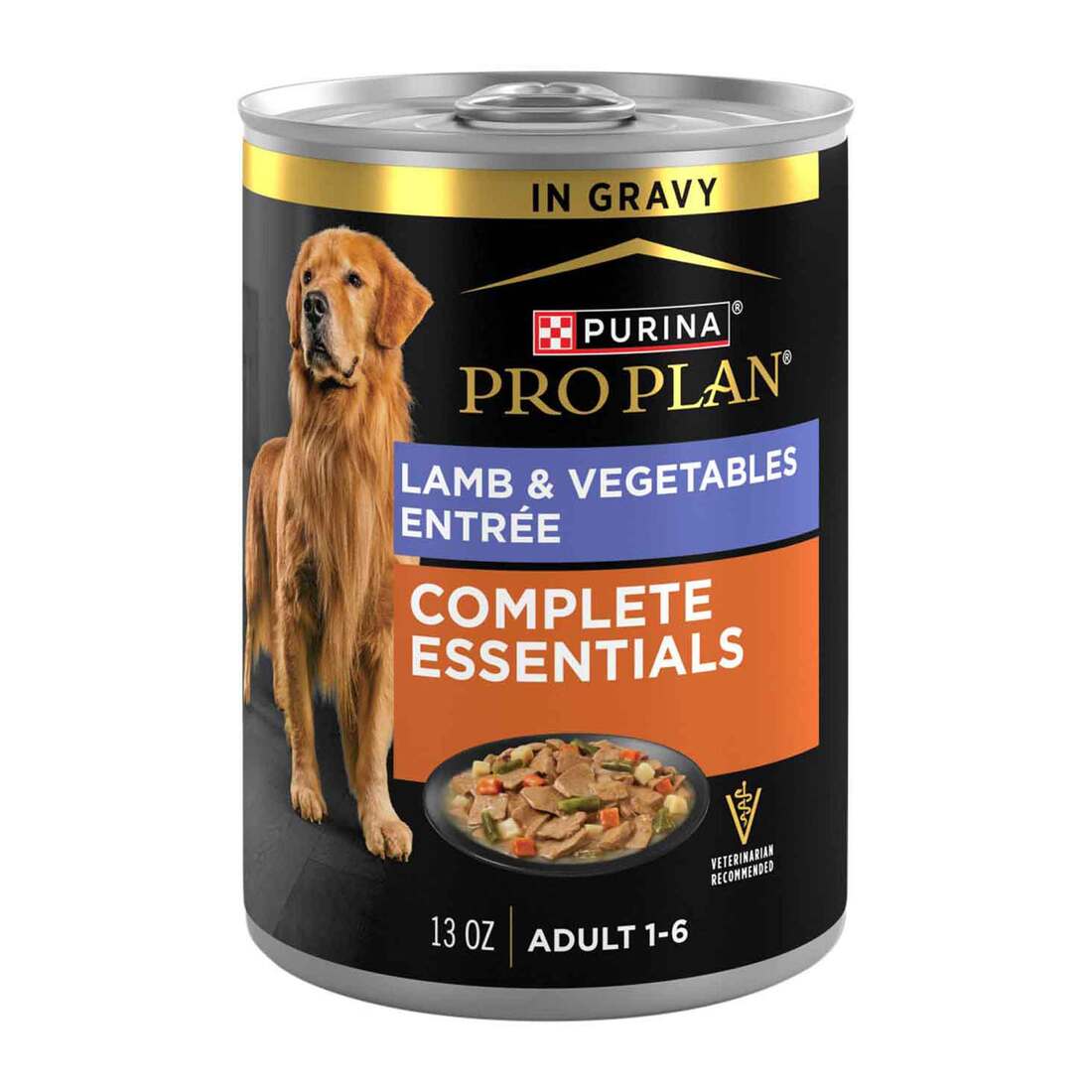 Purina Pro Plan Complete Essentials Lamb & Vegetables Entree in Gravy Wet Dog Food, 13 oz.