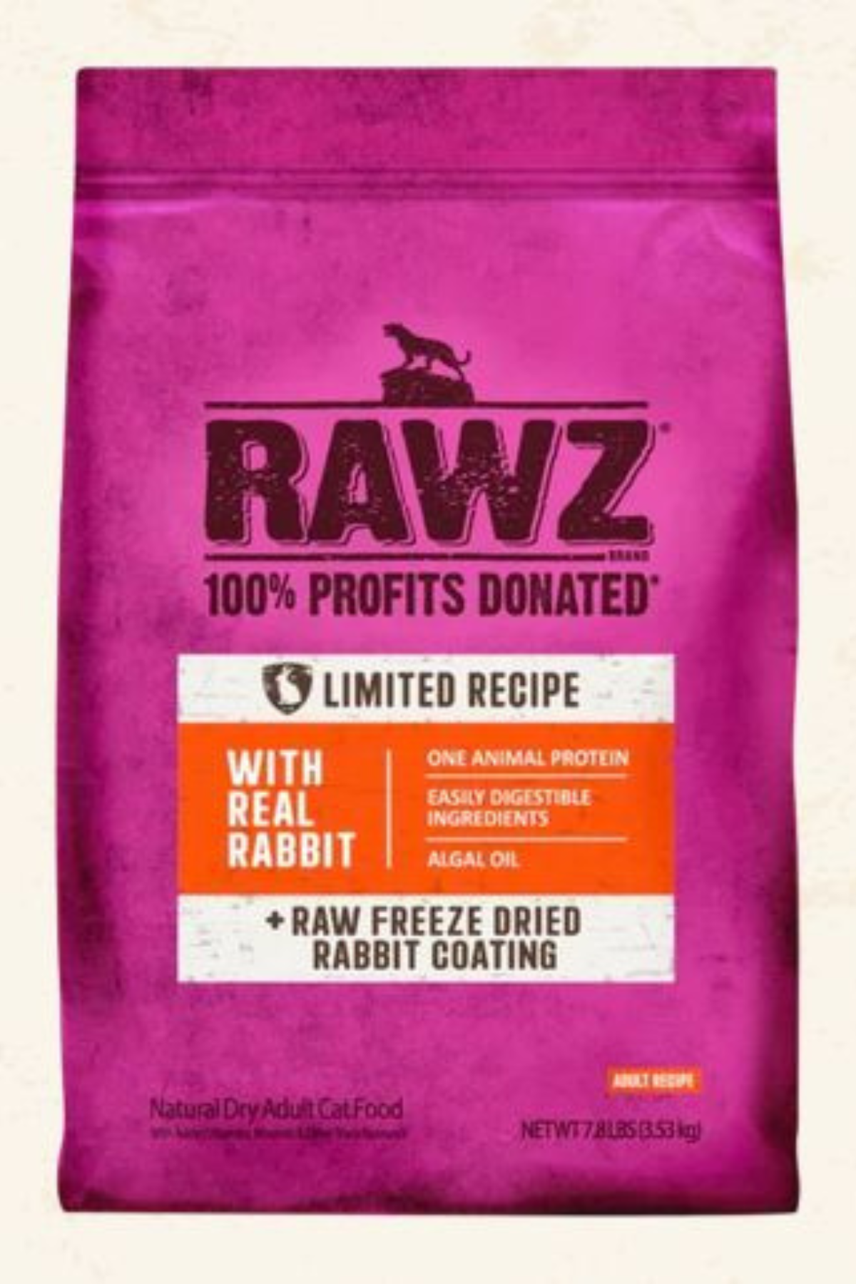 Rawz Limited Ingredient Rabbit Dry Cat Food, 7.8 lbs.