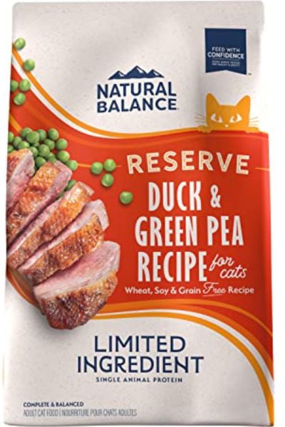 Natural Balance Limited Ingredient Duck & Green Pea Dry Cat Food, 4 lbs.