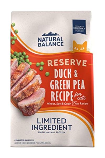 Natural Balance Limited Ingredient Duck & Green Pea Dry Cat Food, 4 lbs.